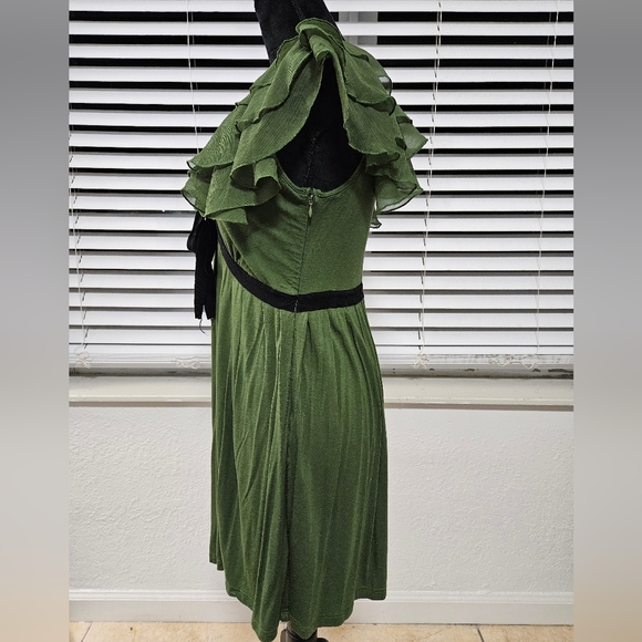 NWT TWELVE BY TWELVE FOREVER 21 CHIFFON RUFFLE PARTY DRESS S - Picture 3 of 5